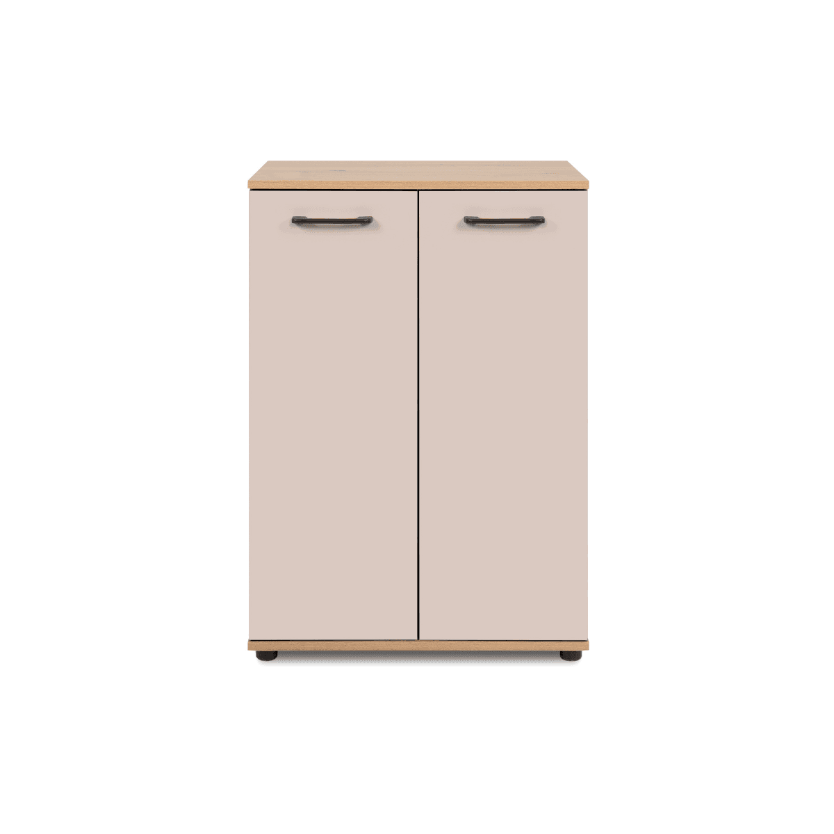 Buffet 2 portes effet chĂȘne et cachemire L60 cm - LINO - Panneaux de particules - Calicosy