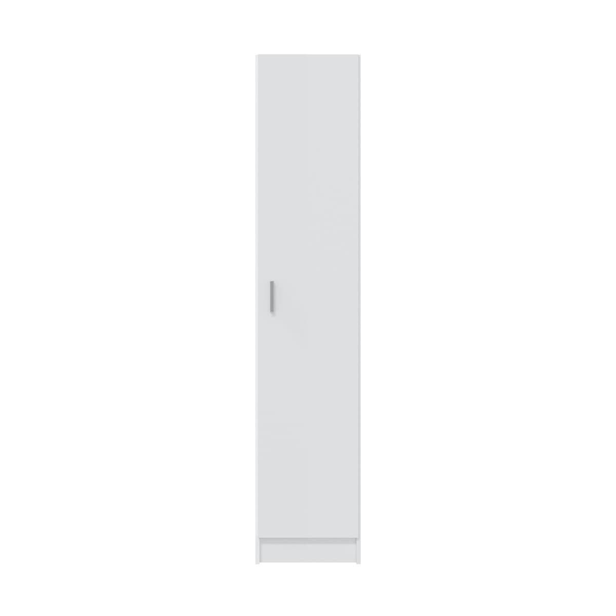 Colonne de rangement 1 porte blanc H180 cm - CÉLIAN - Panneaux de particules - Calicosy