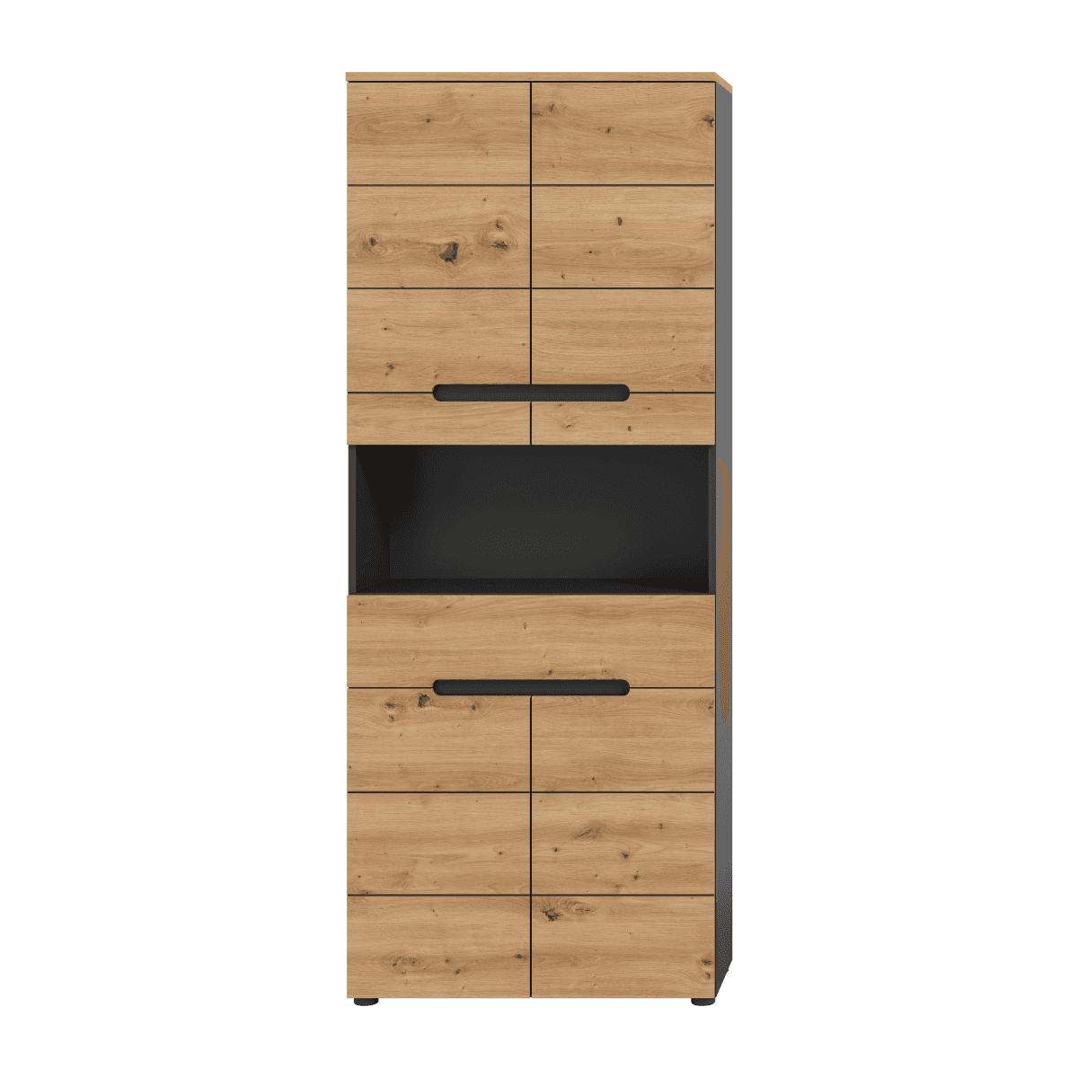 Double colonne de salle de bain 4 portes 1 tiroir H193 cm - ENO - Panneaux de particules - Calicosy
