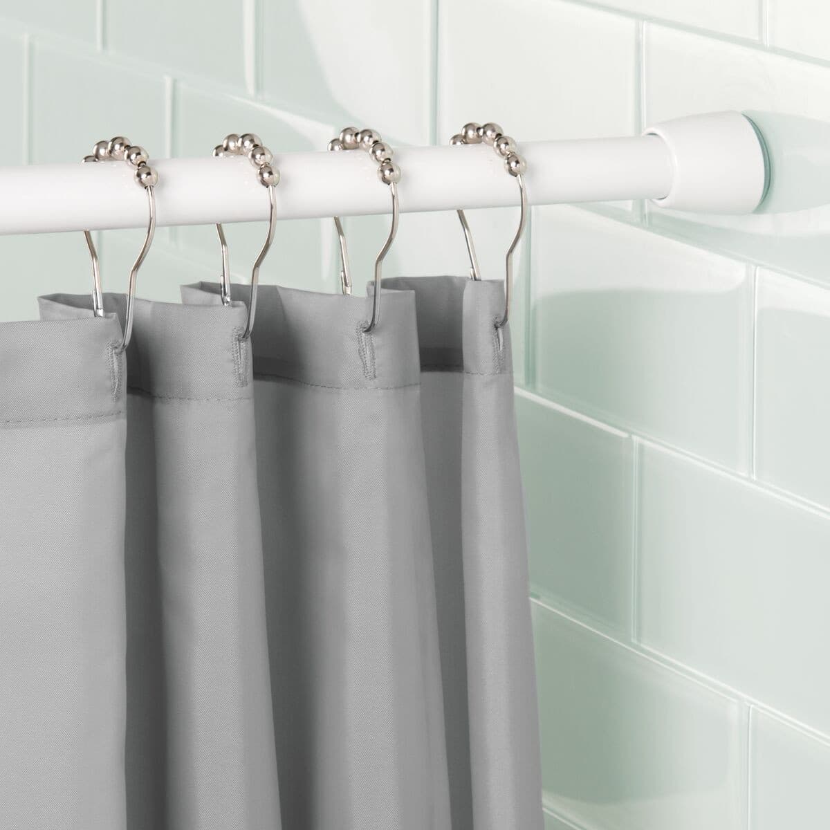 Barre télescopique pour rideau de douche blanc 127 x 2.29 cm - Calicosy