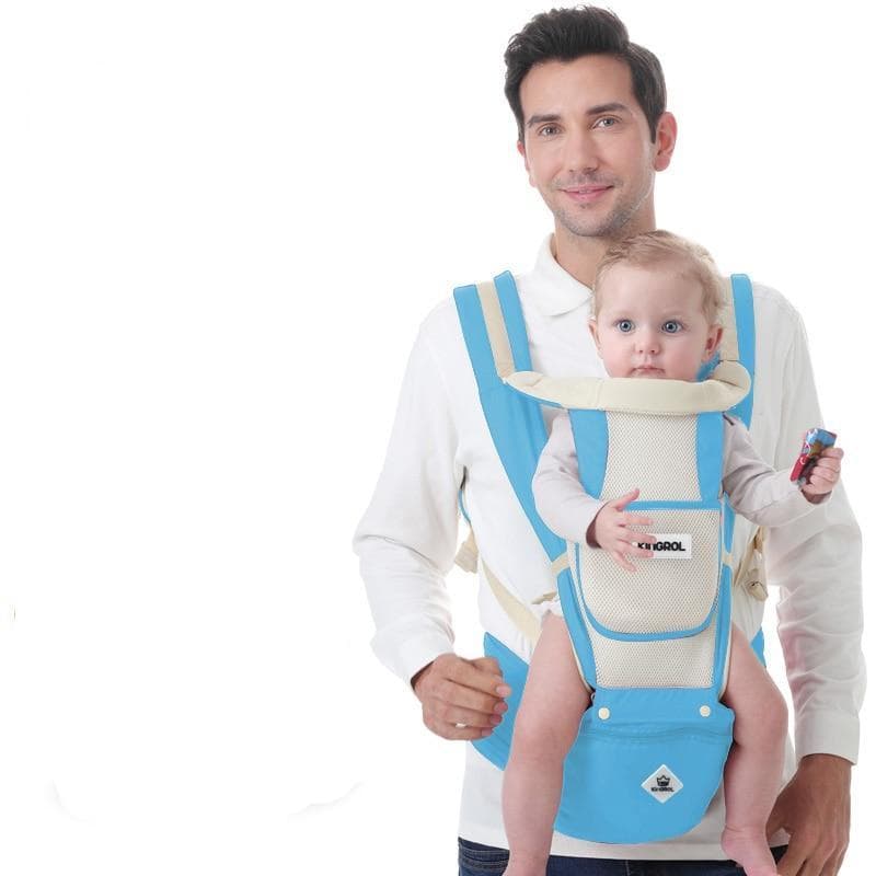 Porte-bébé respirant (Couleur: Bleu)
