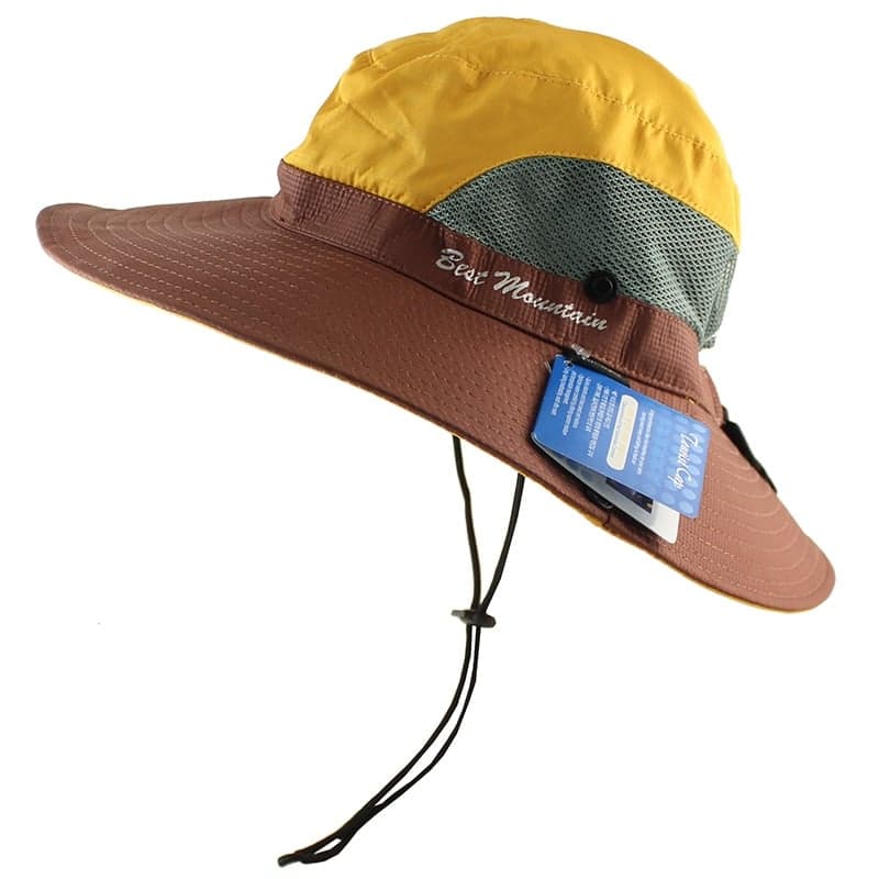 Chapeau de randonné étanche anti-UV (Couleur: Jaune)