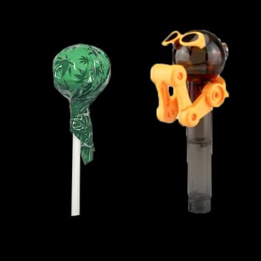 Pack 10 Sucettes au chanvre + porte sucette offert - CANNABIDIOLPARADISE Cannabis Porte-sucette noir