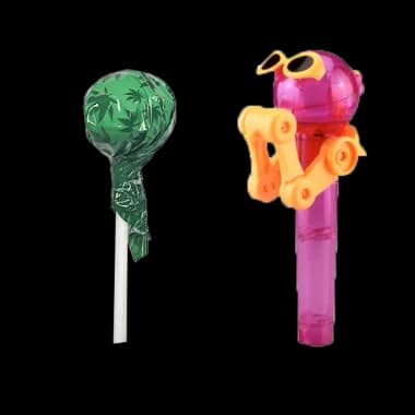 Pack 10 Sucettes au chanvre + porte sucette offert - CANNABIDIOLPARADISE Cannabis Porte-sucette Rose