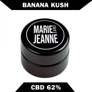 Concentré de cire CBD - Marie sans Jeanne - 62% CBD Banana Kush
