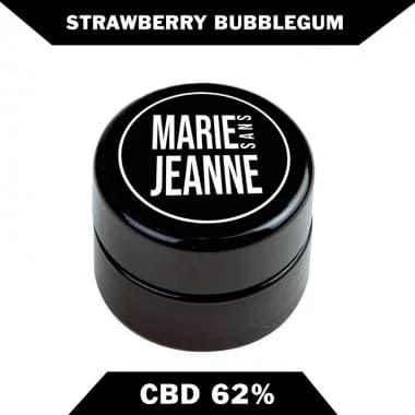 Concentré de cire CBD - Marie sans Jeanne - 62% CBD Strawberry Bubblegum