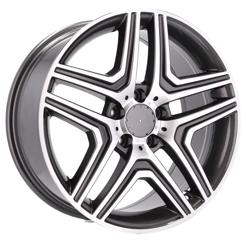 4 jantes 10.0 21 5x112 design mercedes gris brillant