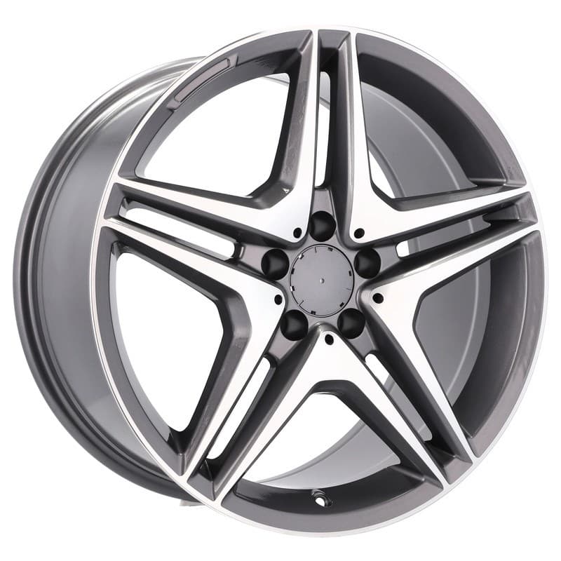 4 jantes 8.0 17 5x112 design mercedes gris brillant