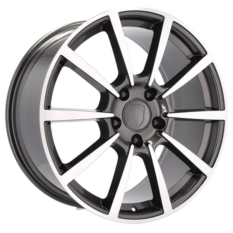 4 jantes 8.5 19 5x130 design porsche gris brillant