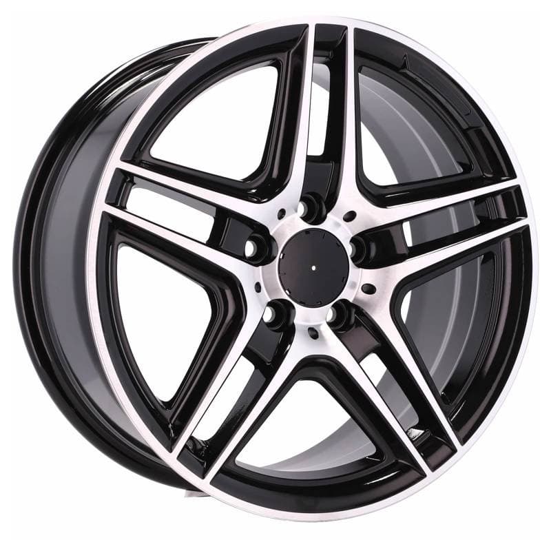4 jantes 7.5 17 5x112 design mercedes noir brillant