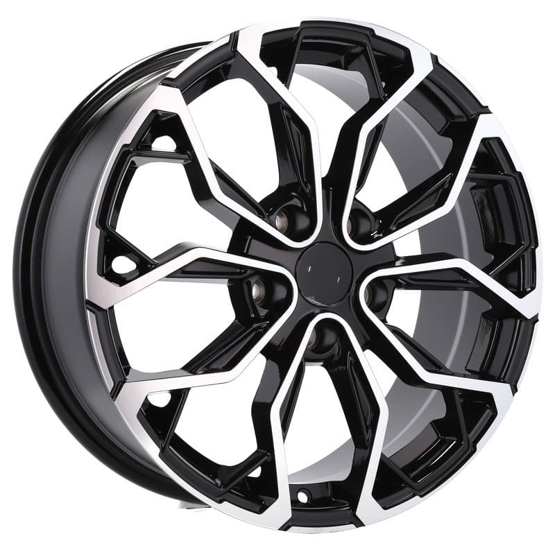 4 jantes 7.0 17 5x114.3 design renault noir brillant