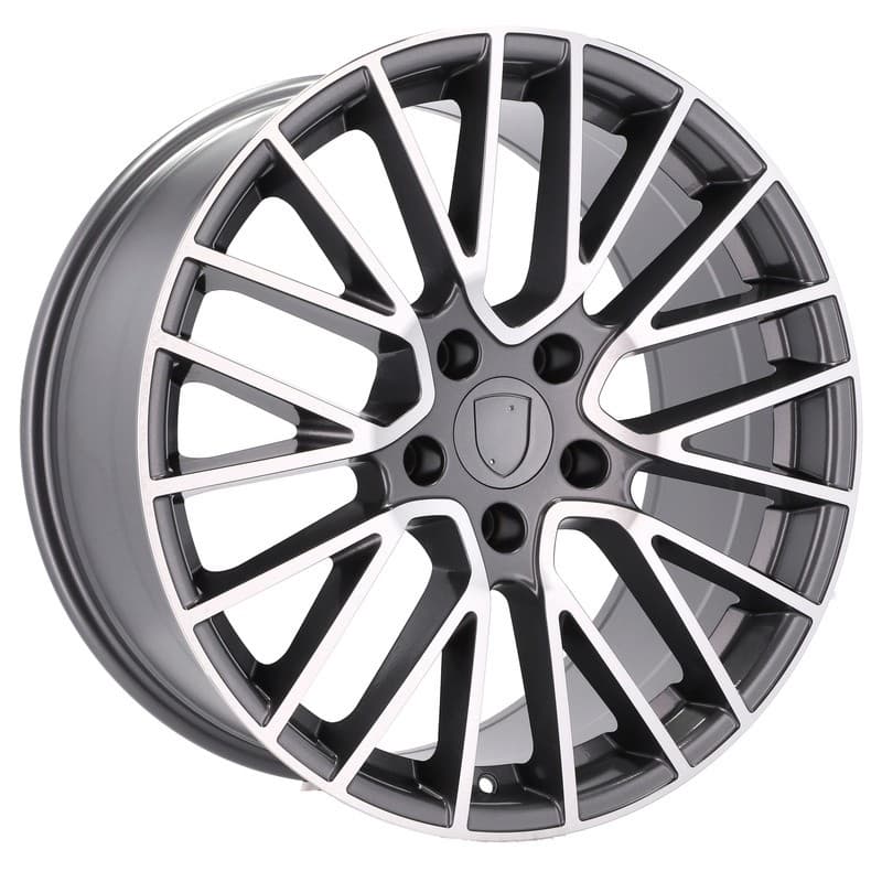 4 jantes 10.0 22 5x130 design porsche gris brillant
