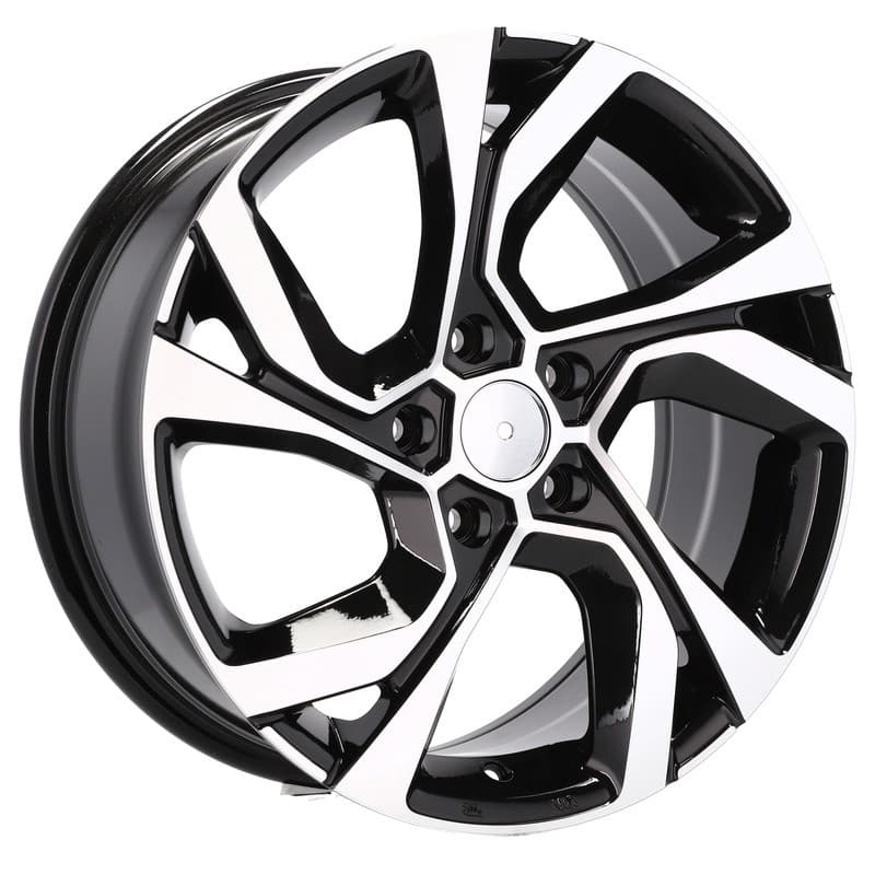 4 jantes 7.5 17 5x114.3 design renault noir brillant