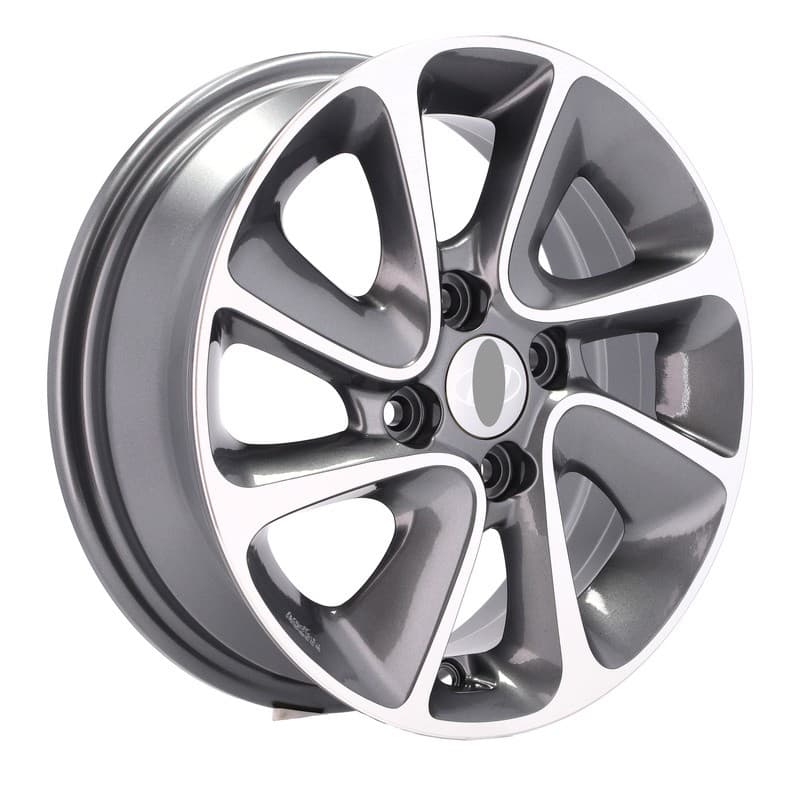 4 jantes 5.0 14 4x100 design hyundai gris brillant