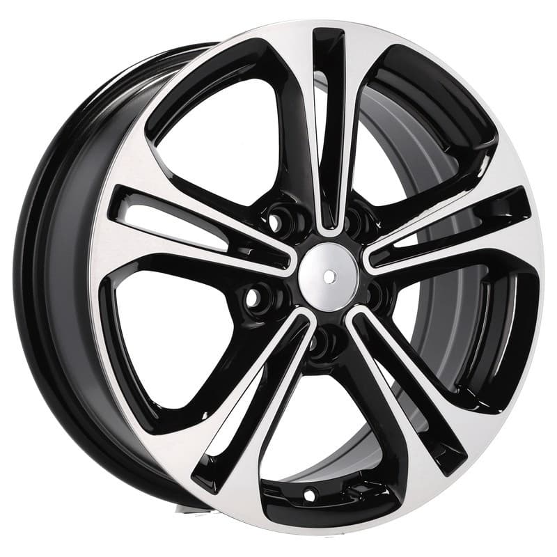 4 jantes 6.5 16 5x114.3 design hyundai noir brillant