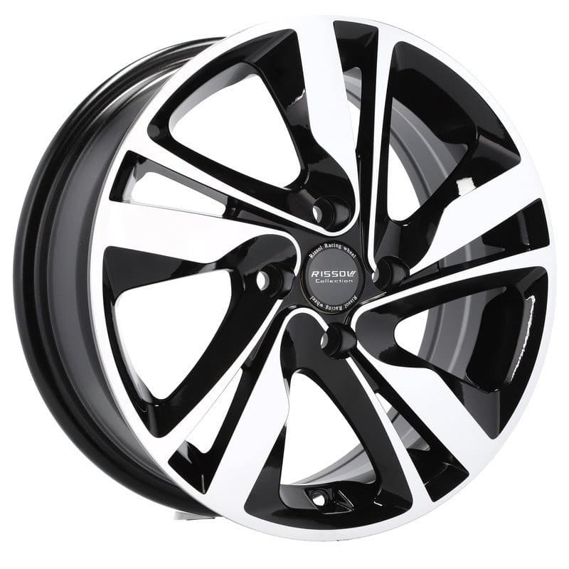 4 jantes 6.0 15 4x100 design hyundai noir brillant