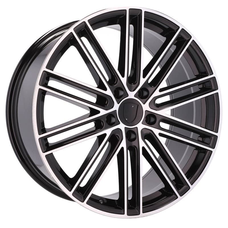 4 jantes 9.5 21 5x130 design porsche noir brillant