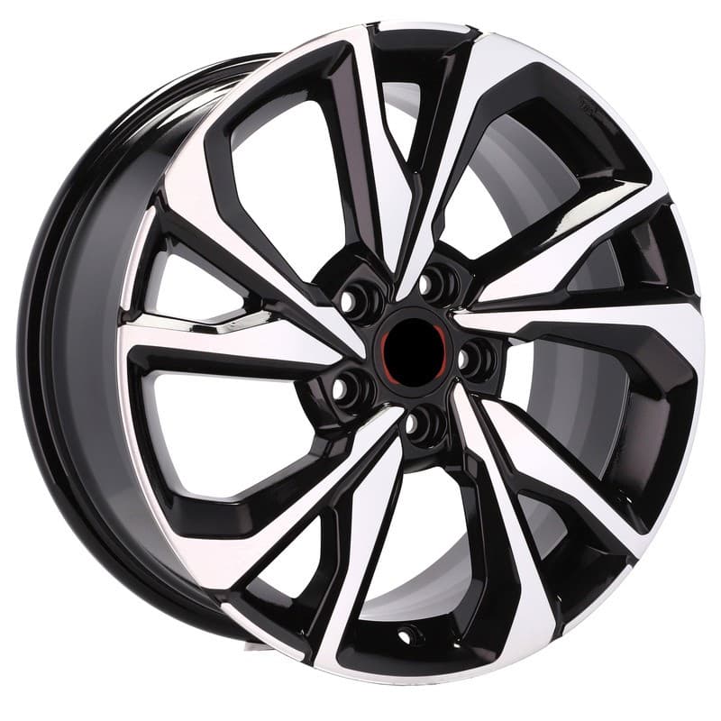 4 jantes 7.0 17 5x114.3 design honda noir brillant