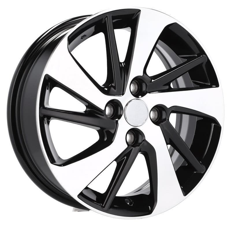 4 jantes 5.5 14 4x100 design toyota noir brillant