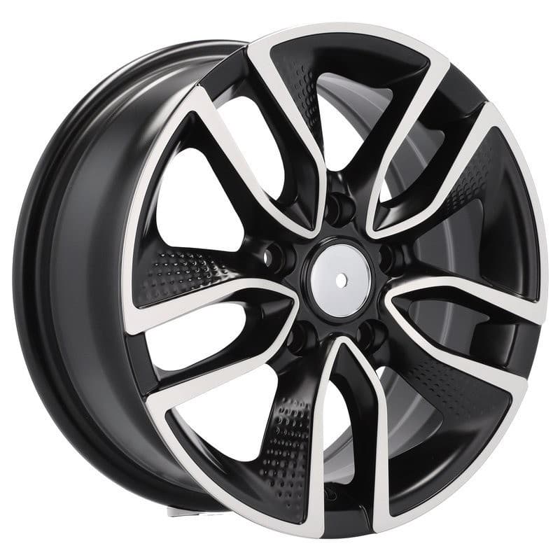 4 jantes 6.5 16 5x114.3 design hyundai noir brillant