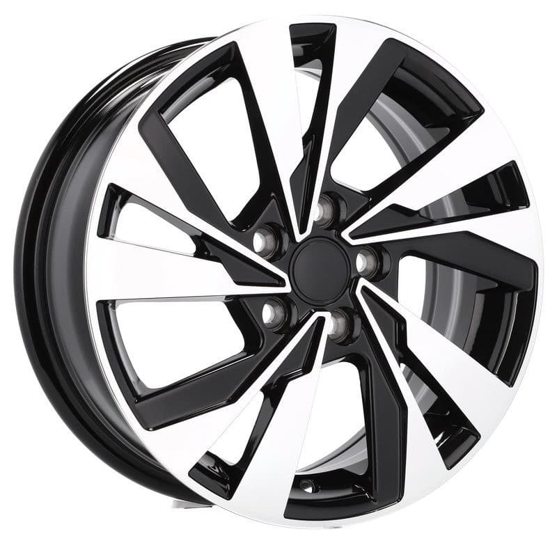 4 jantes 6.0 15 5x100 design volkswagen noir brillant