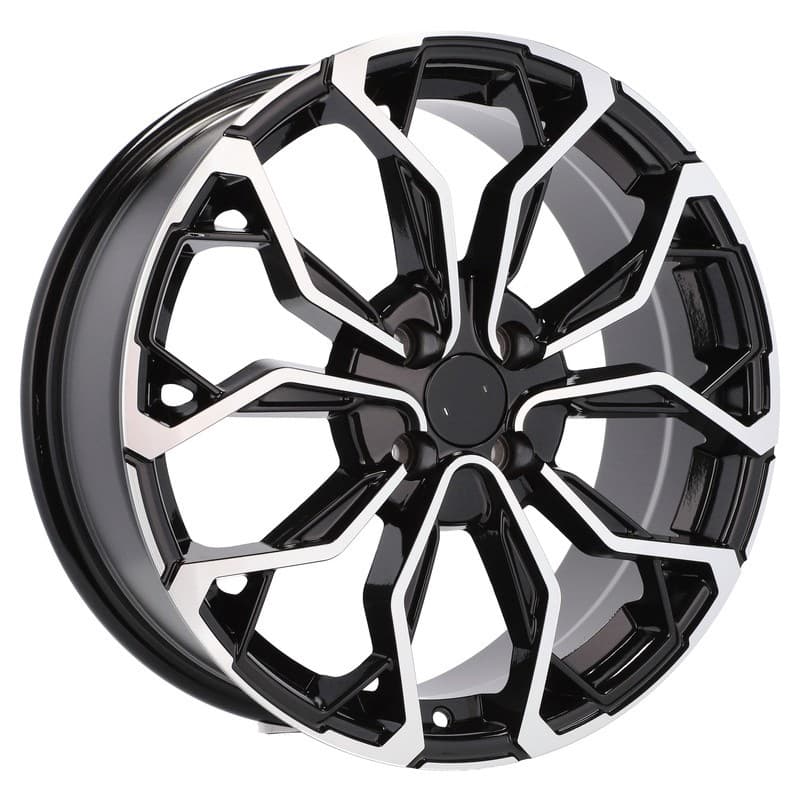 4 jantes 7.0 17 4x100 design renault noir brillant