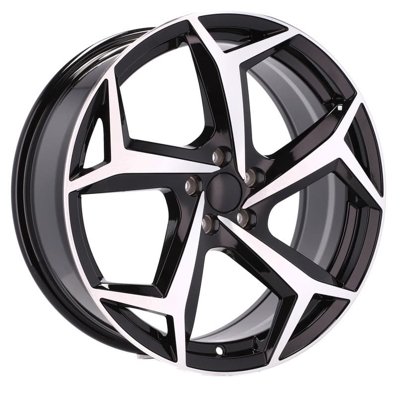 4 jantes 6.5 16 5x112 design volkswagen noir brillant