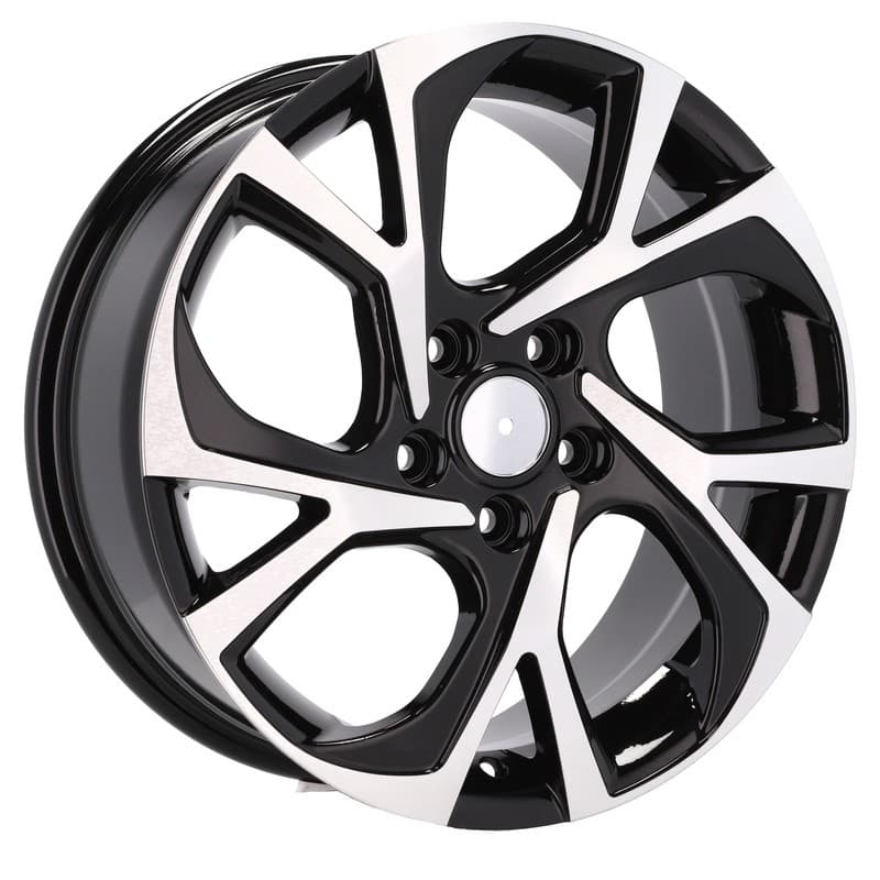 4 jantes 7.0 17 5x114.3 design toyota noir brillant