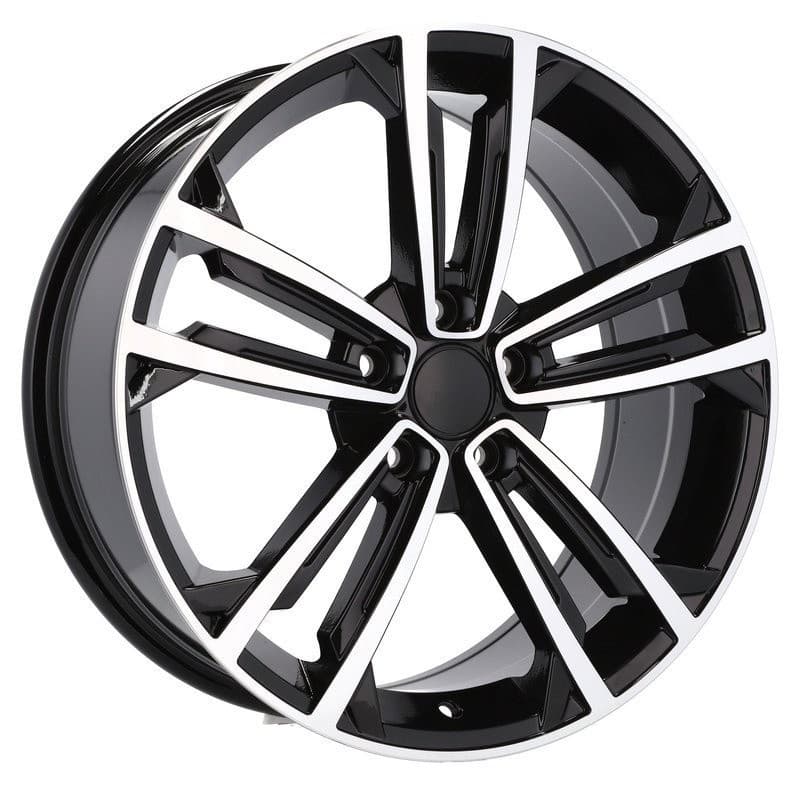 4 jantes 7.5 18 5x112 design volkswagen noir brillant