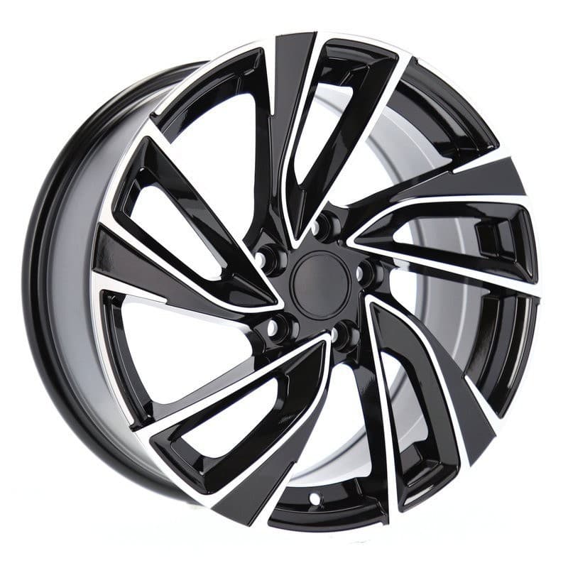 4 jantes 8.0 18 5x112 design volkswagen noir brillant