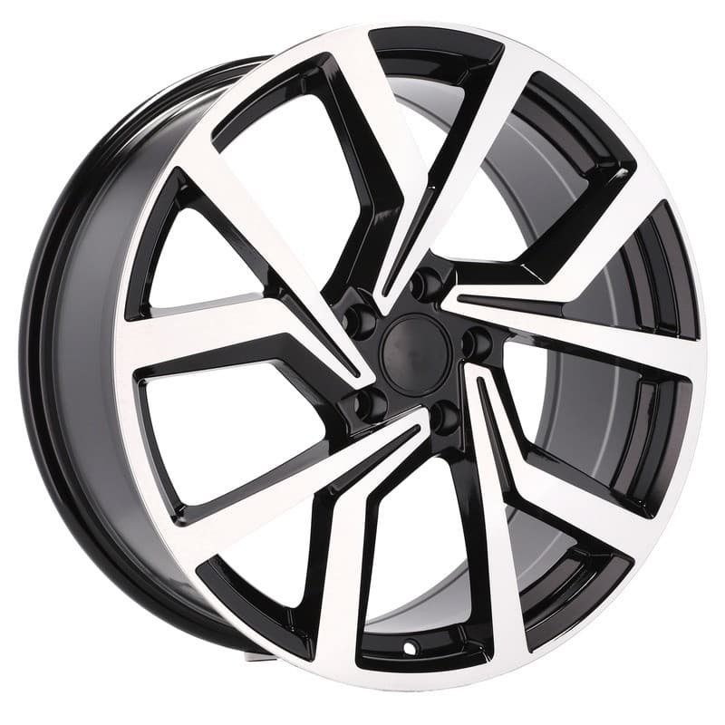 4 jantes 7.5 18 5x100 design volkswagen noir brillant