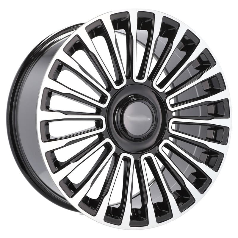 4 jantes 9.5 21 5x108 design land rover noir brillant