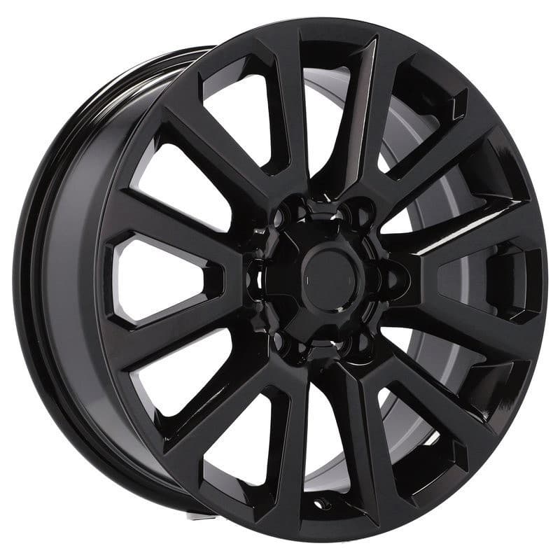 4 jantes 7.5 18 6x139.7 design toyota noir brillant