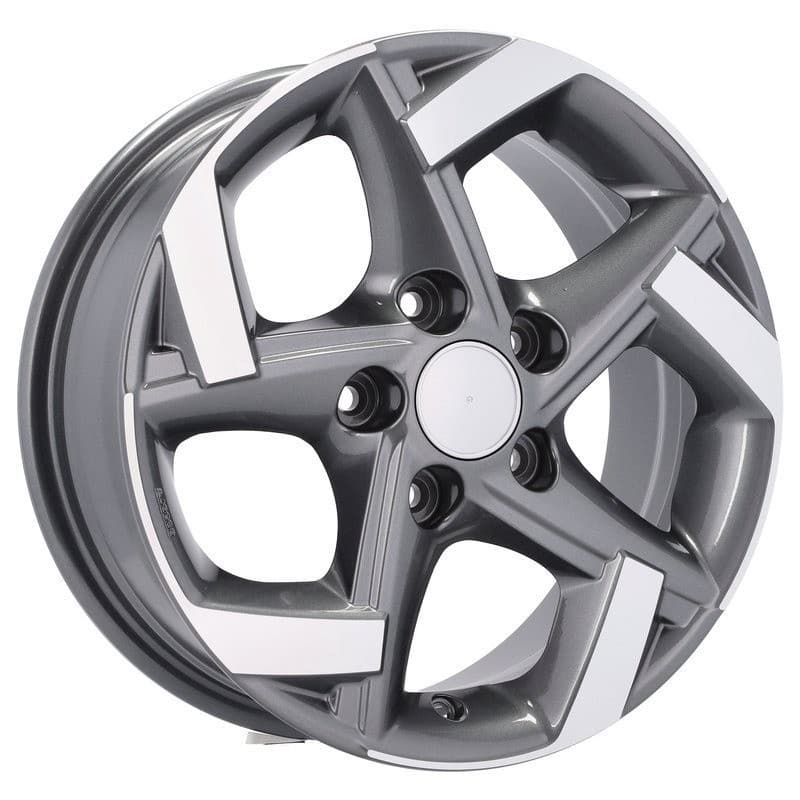 4 jantes 6.0 15 5x114.3 design hyundai gris brillant