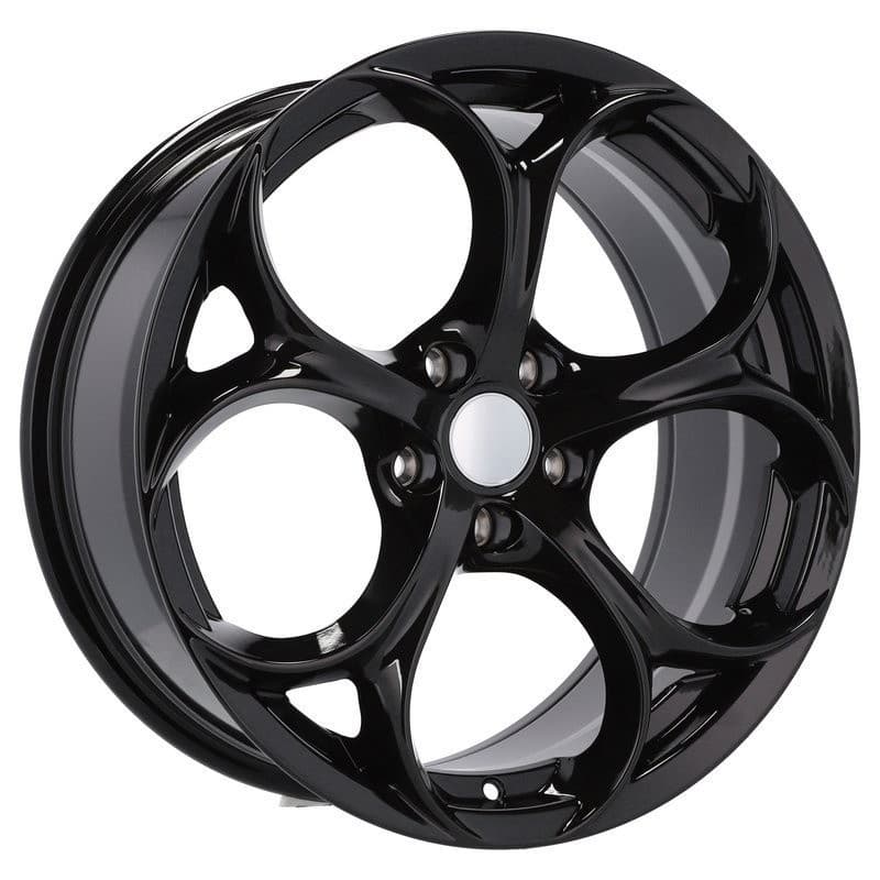 4 jantes 8.0 18 5x110 design alfa romeo noir brillant