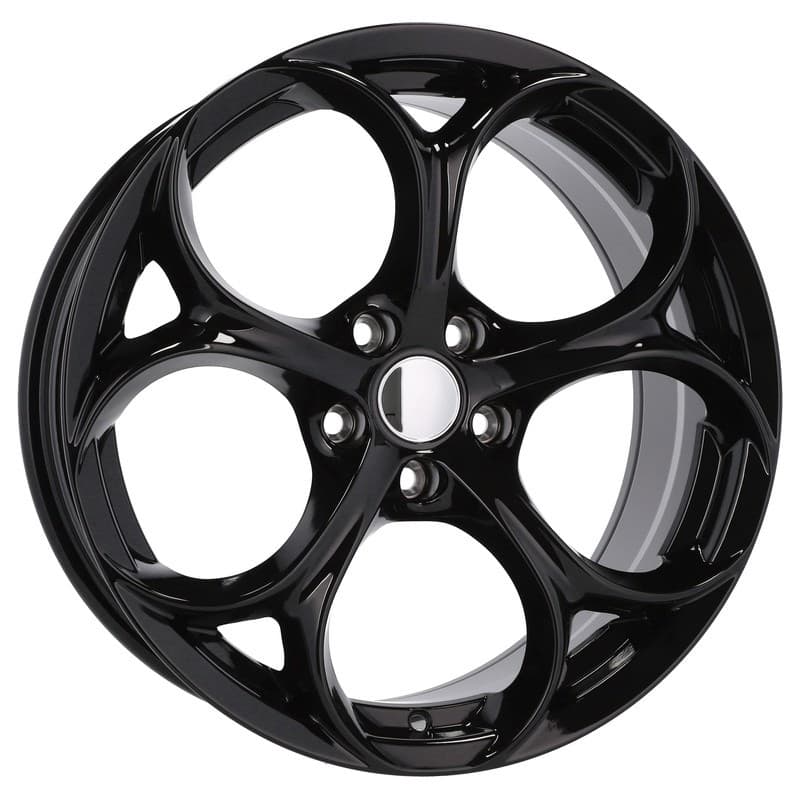 4 jantes 7.5 17 5x110 design alfa romeo noir brillant