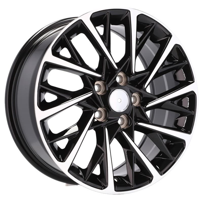 4 jantes 7.5 17 5x114.3 design hyundai noir brillant