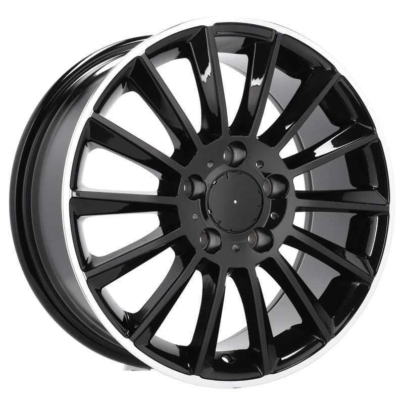 4 jantes 6.0 15 5x112 design mercedes noir brillant