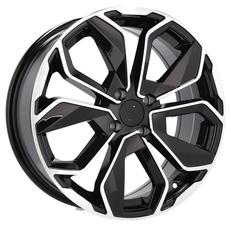 4 jantes 6.5 16 4x100 design renault noir brillant