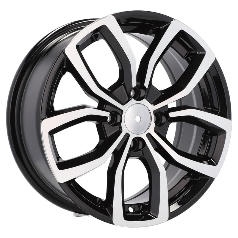 4 jantes 6.5 16 4x100 design renault noir brillant