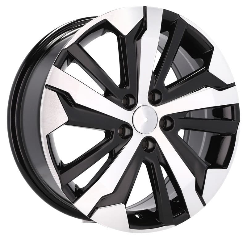 4 jantes 7.0 17 5x108 design peugeot noir brillant