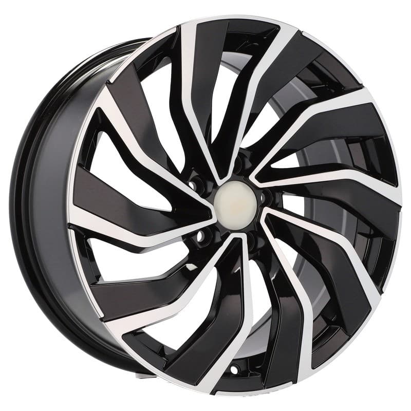 4 jantes 7.5 17 5x100 design volkswagen noir brillant