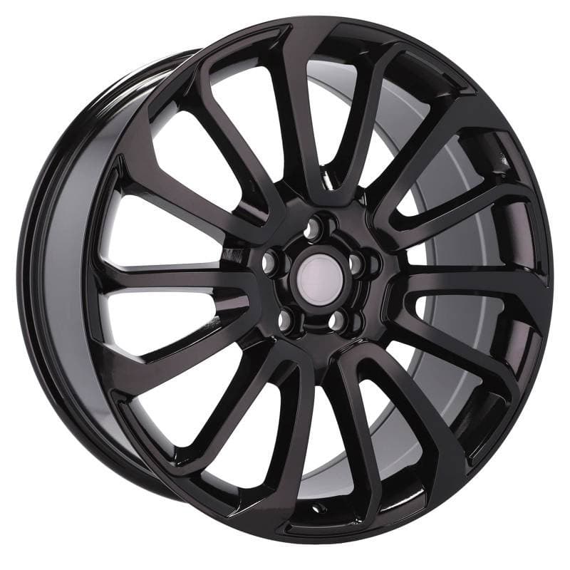 4 jantes 9.5 22 5x120 design land rover noir brillant