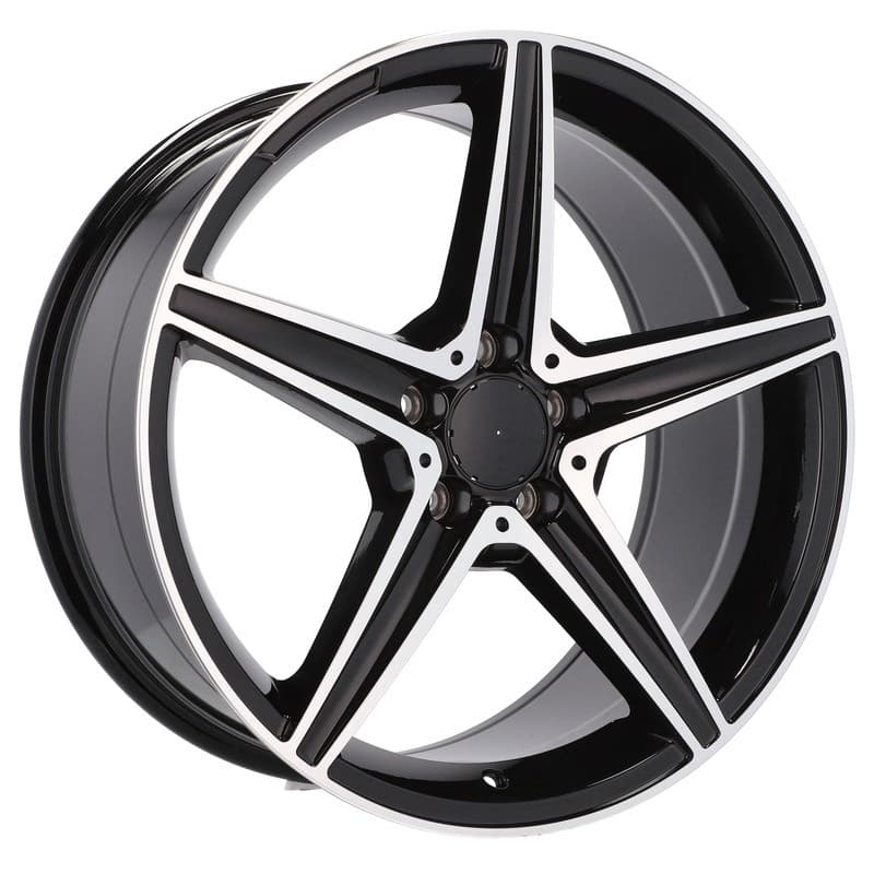 4 jantes 7.5 18 5x112 design mercedes noir brillant