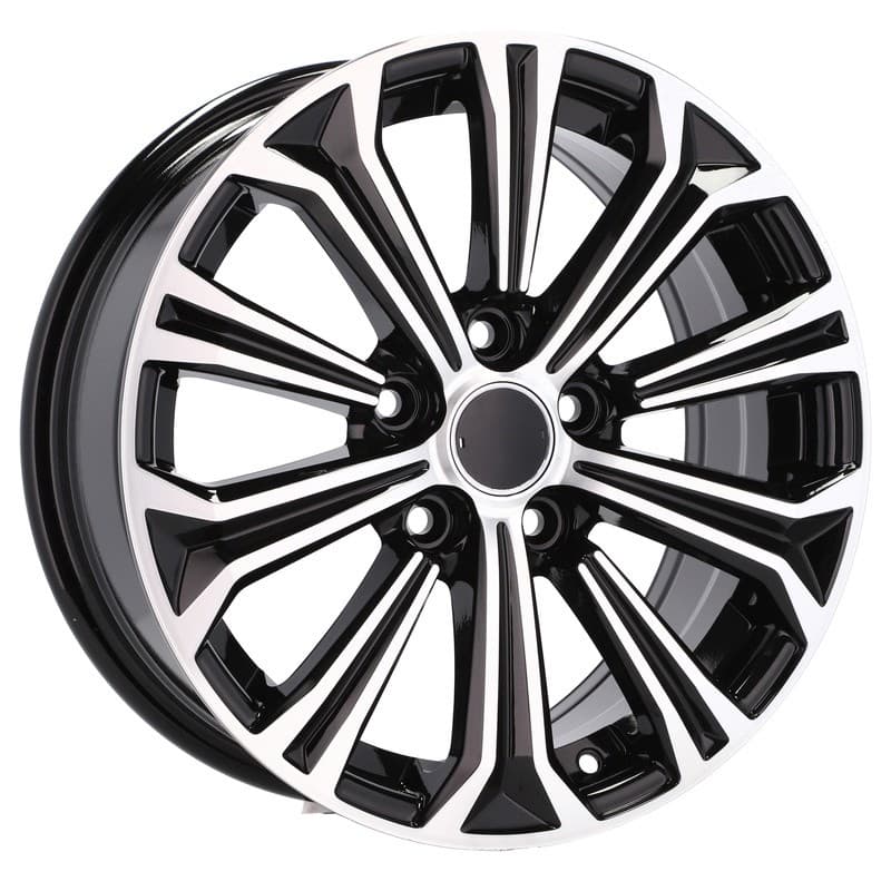 4 jantes 6.5 16 5x114.3 design toyota noir brillant