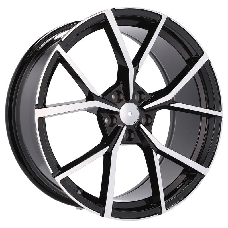 4 jantes 9.0 21 5x112 design volkswagen noir brillant