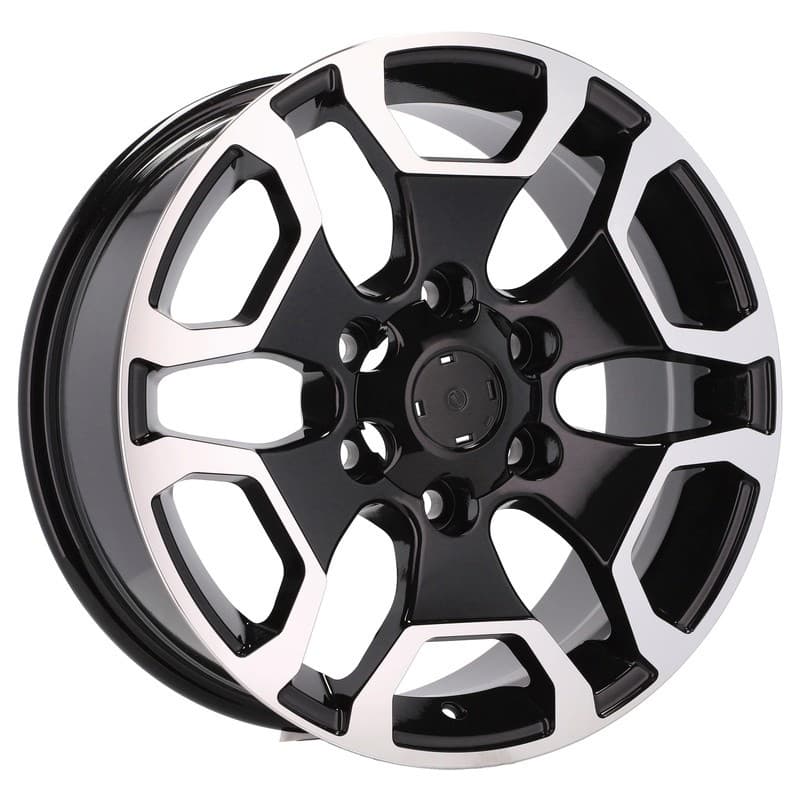 4 jantes 7.5 17 6x139.7 design toyota noir brillant