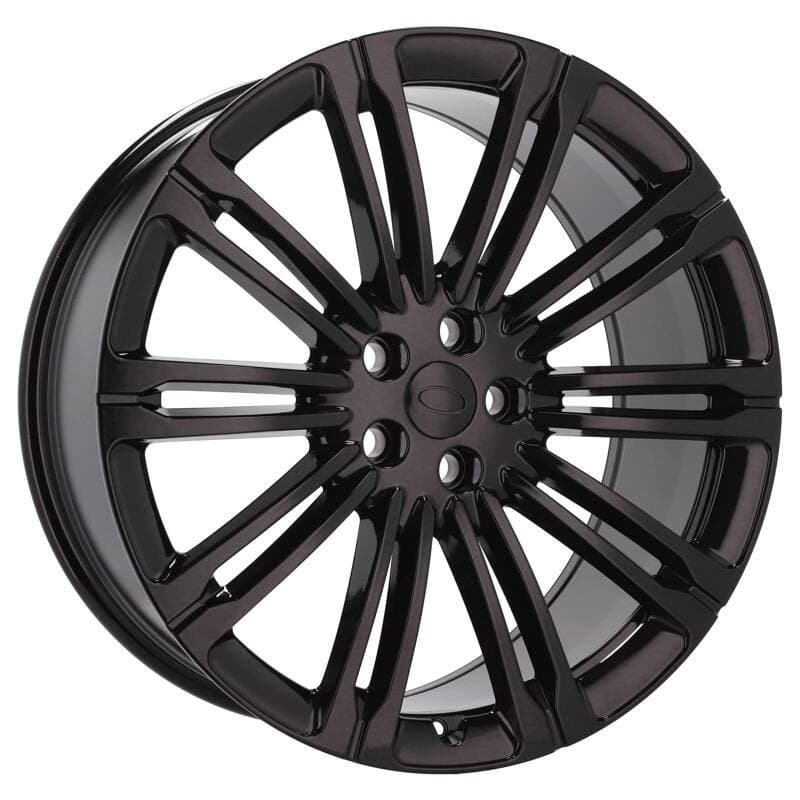 4 jantes 9.5 22 5x120 design land rover noir brillant