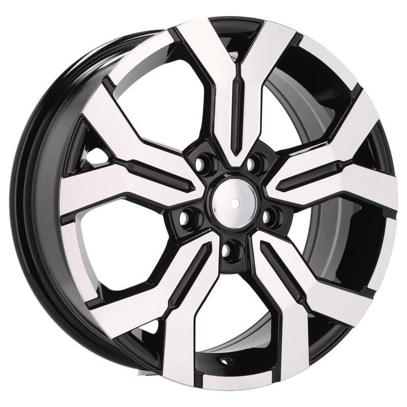 4 jantes 6.5 16 5x114.3 design dacia noir brillant