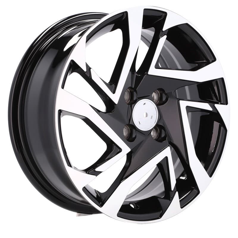 4 jantes 5.5 15 4x100 design toyota noir brillant